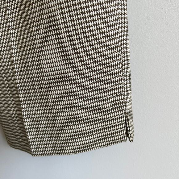 Nine and Company Stretch Dress Pants Tan Brown Houndstooth No Pockets 10 NWT - Picture 4 of 6